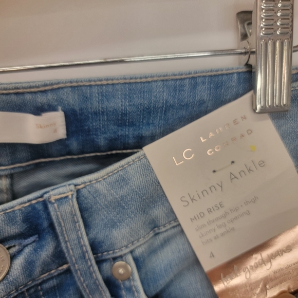 WOMEN'S LC Lauren Conrad Feel Good Cuffed Midrise Skinny Ankle Jeans - Picture 6 of 16